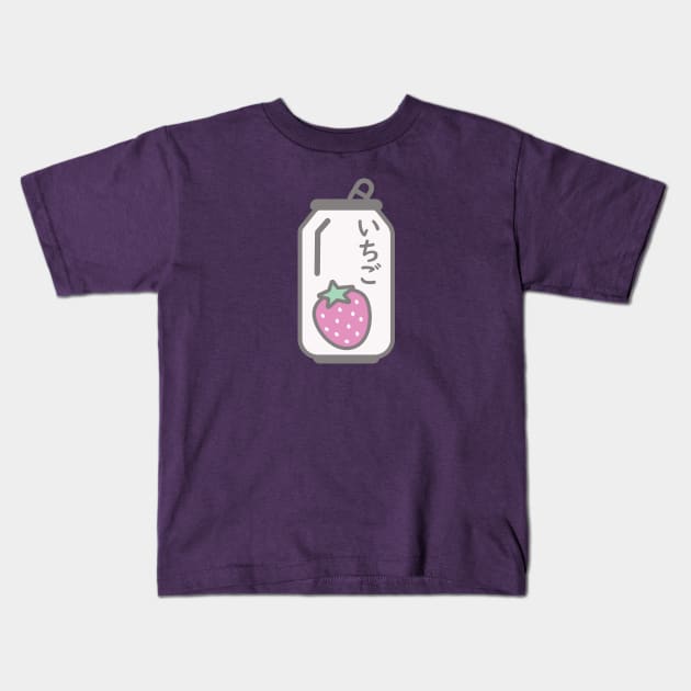 Ichigo Drink - Strawberry Kids T-Shirt by WakuWaku